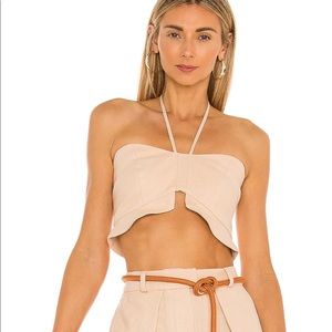 Addy Linen Twill Halter Top